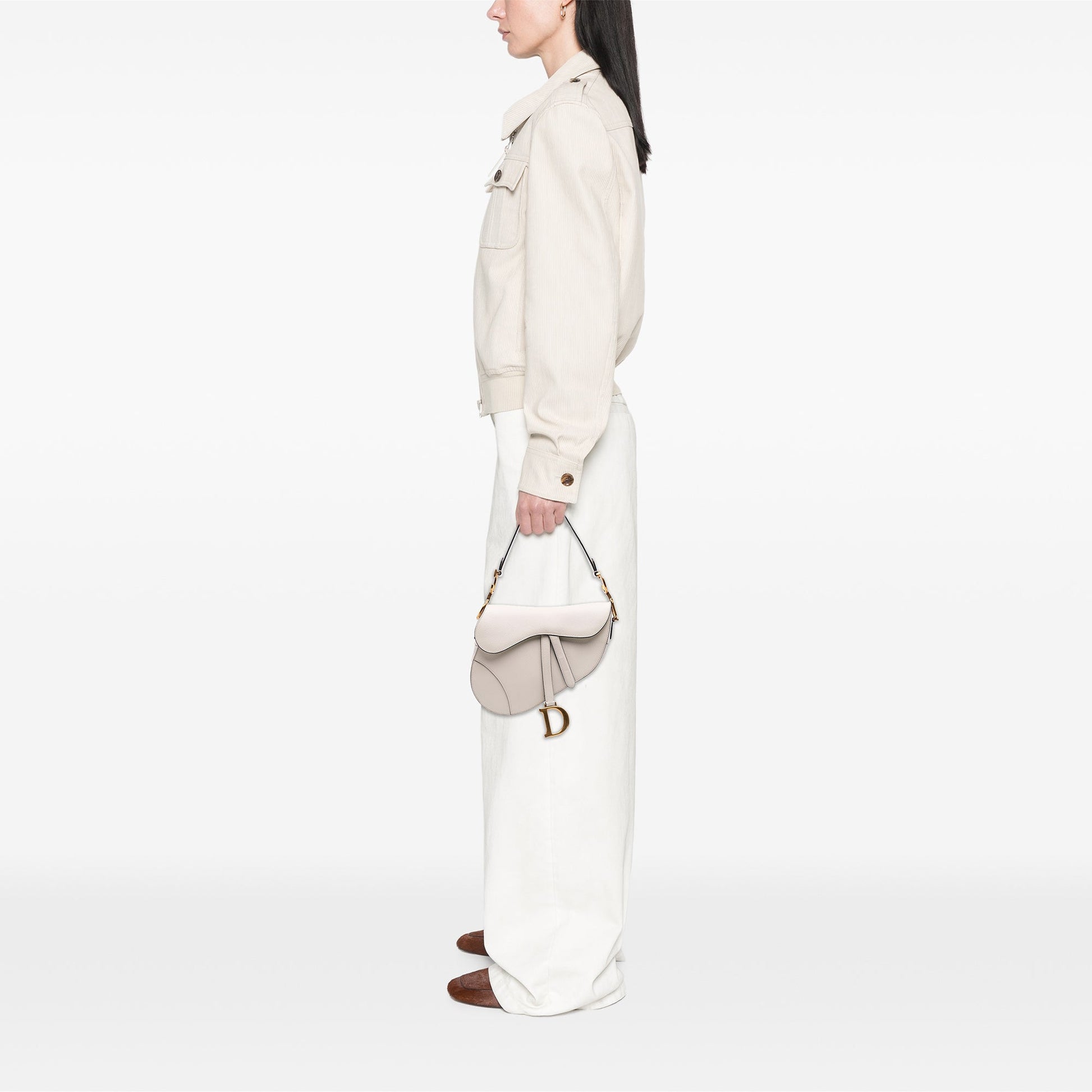 Dior Saddle Bag in pelle bianca – 2019 - Etoilux