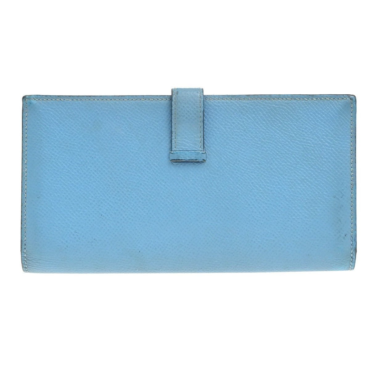 Hermès Béarn Soufflet – Pelle Epsom Bicolore – Blue Céleste / Rouge Tomate – Anno 2000 - Etoilux