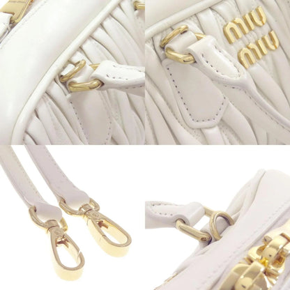 Miu Miu Arcadie Matelassé in Pelle di Vitello Bianca - Etoilux