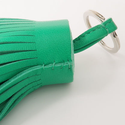 Hermès Carmen Key Ring Agnello Milo Bambou — Hardware Palladio — Scatola Originale - Etoilux