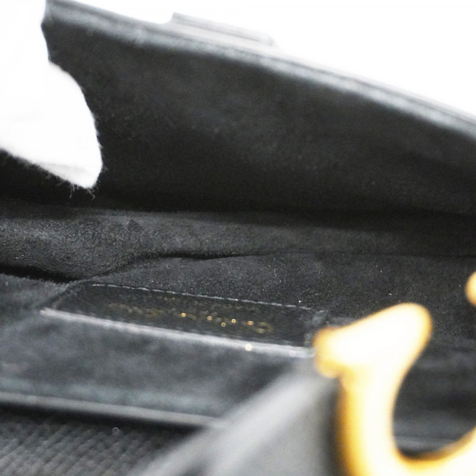 Christian Dior Saddle Mini – Pelle nera, hardware dorato - Etoilux