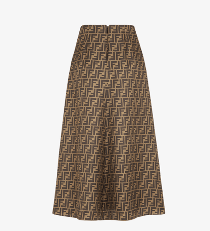 FENDI – Gonna Midi in Seta Monogram FF - Etoilux