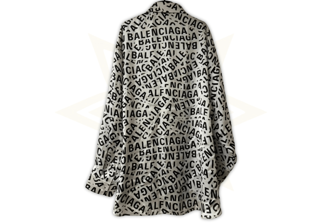 BALENCIAGA "All Over Logo" Camicia Oversize – Taglia 34 - Etoilux