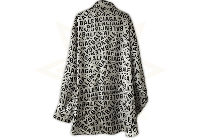 BALENCIAGA "All Over Logo" Camicia Oversize – Taglia 34 - Etoilux