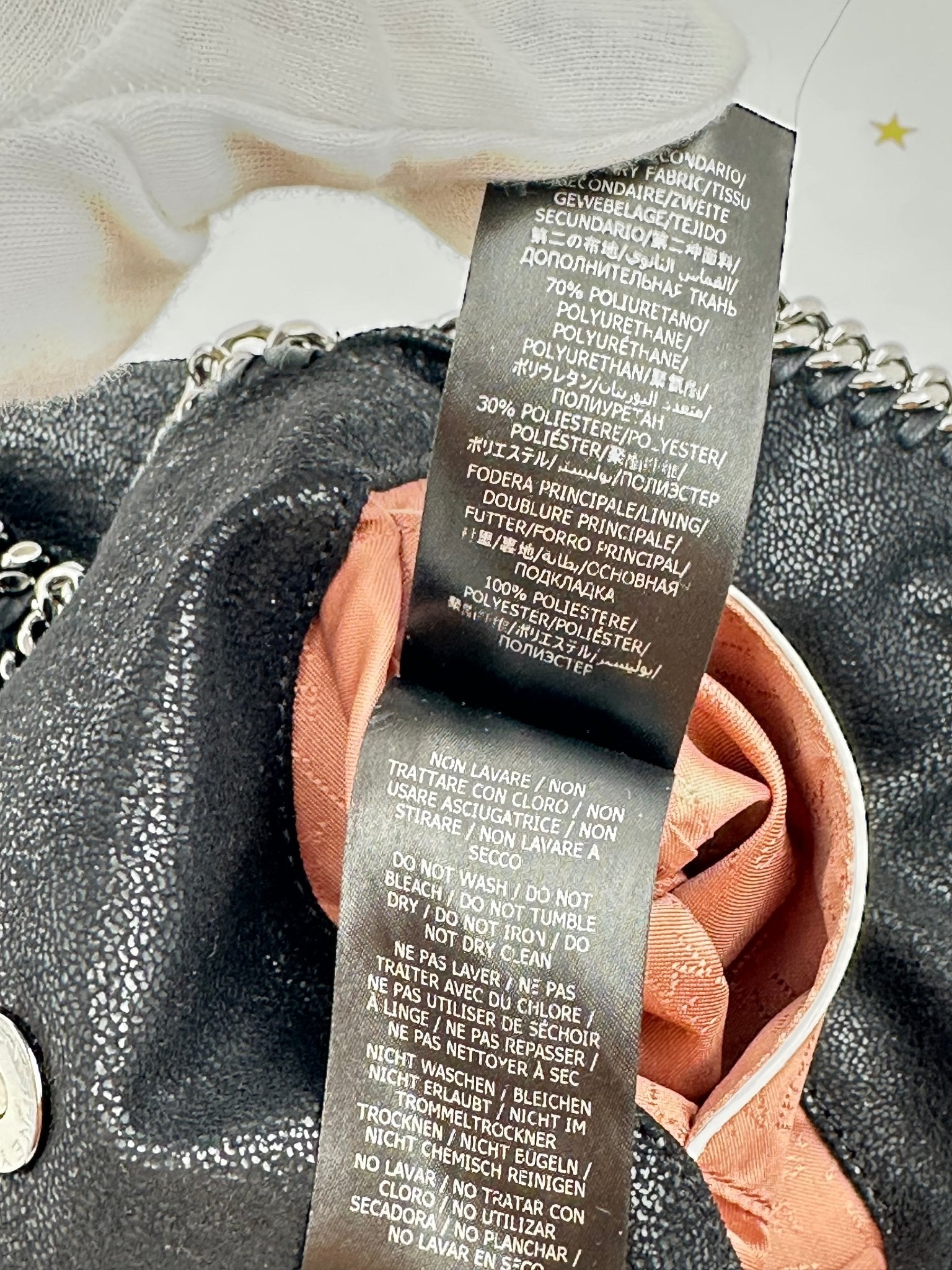 Stella McCartney Falabella Mini Graffiti Logo – Nero - Etoilux