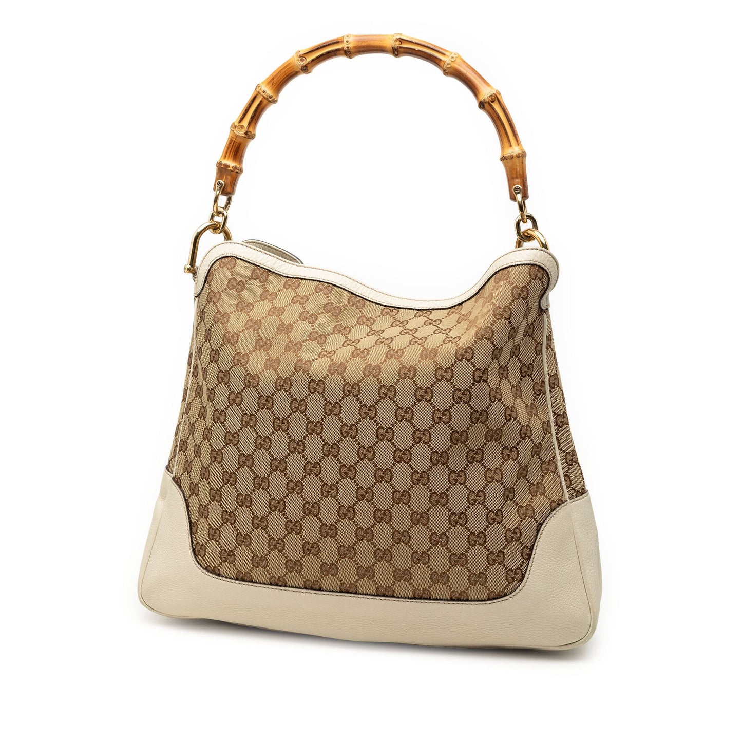 Gucci Diana GG Canvas & Pelle Avorio – Bamboo Handle – Large - Etoilux