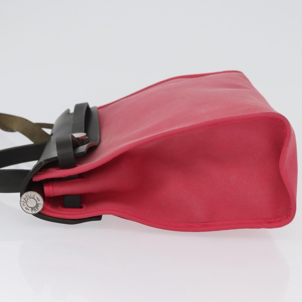 Hermès Herbag Zip 31 – Toile Rose & Cuir Vache Hunter Noir – Hardware Palladio - Etoilux
