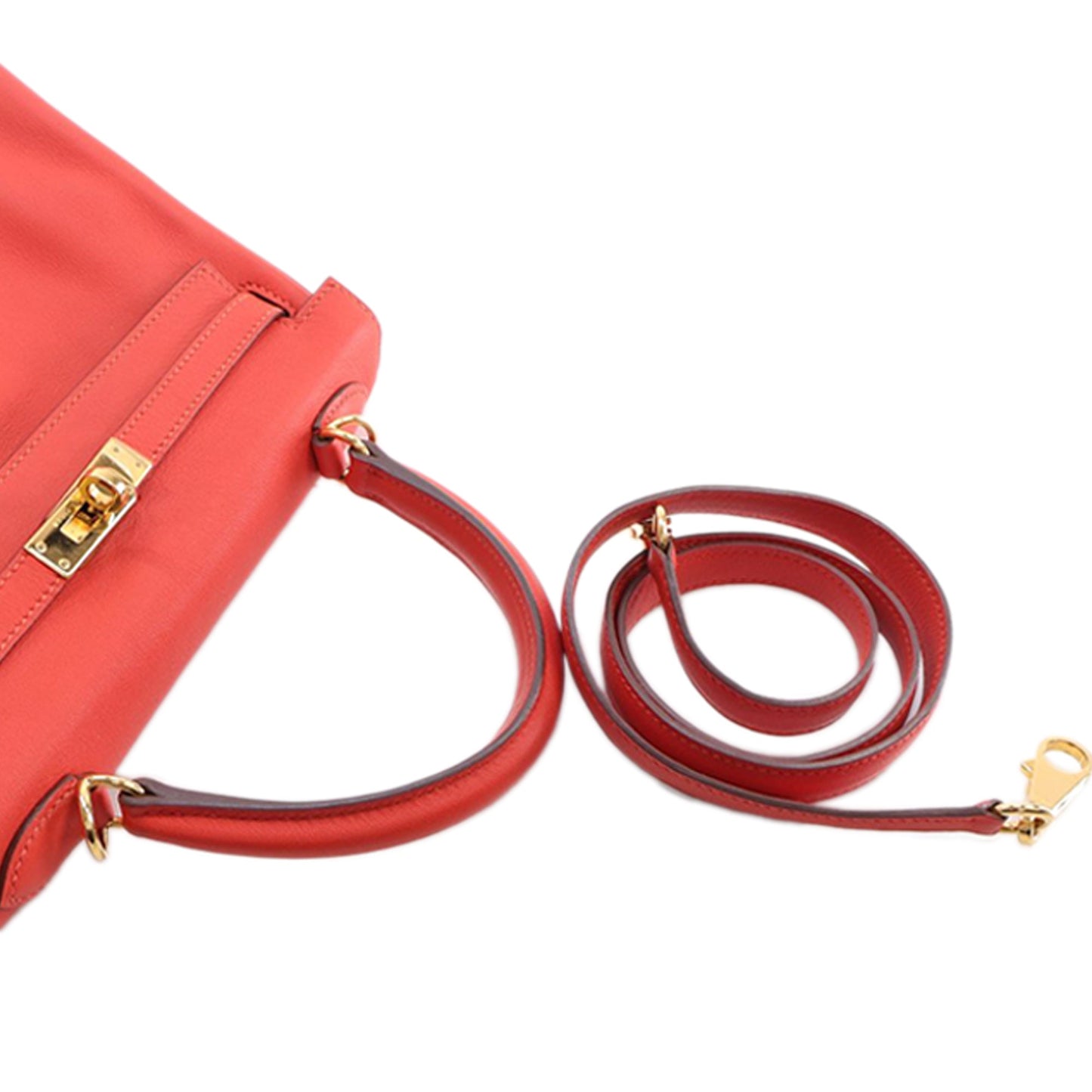 Hermès Kelly II Retourne 25 in pelle Swift Rouge Pivoine Anno 2015 – Made in France - Etoilux
