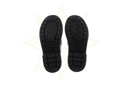 Mocassini Fendi in pelle lucida con logo dorato – Condizioni S (pari al nuovo) - Etoilux