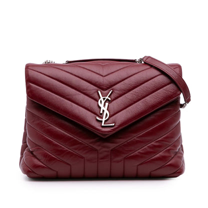 Saint Laurent LouLou Medium in pelle trapuntata – Rosso (2018) - Etoilux