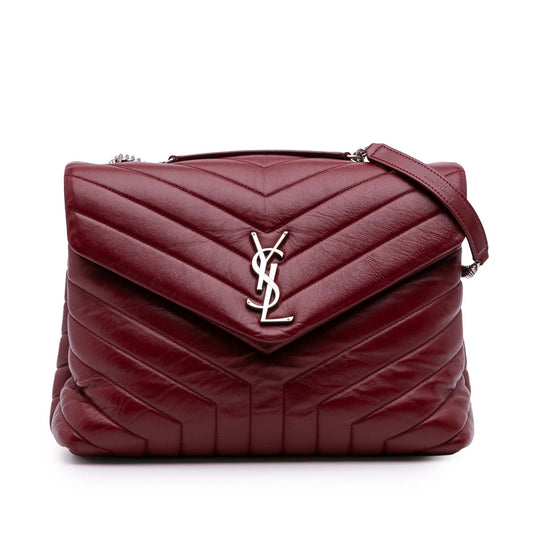 Saint Laurent LouLou Medium in pelle trapuntata – Rosso (2018) - Etoilux
