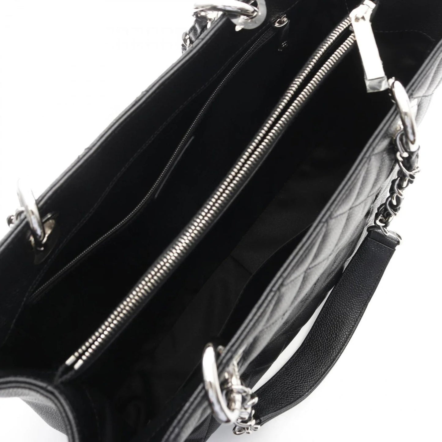 Chanel Grand Shopping Tote (GST) – Pelle Caviar Nera e Hardware Argento - Etoilux