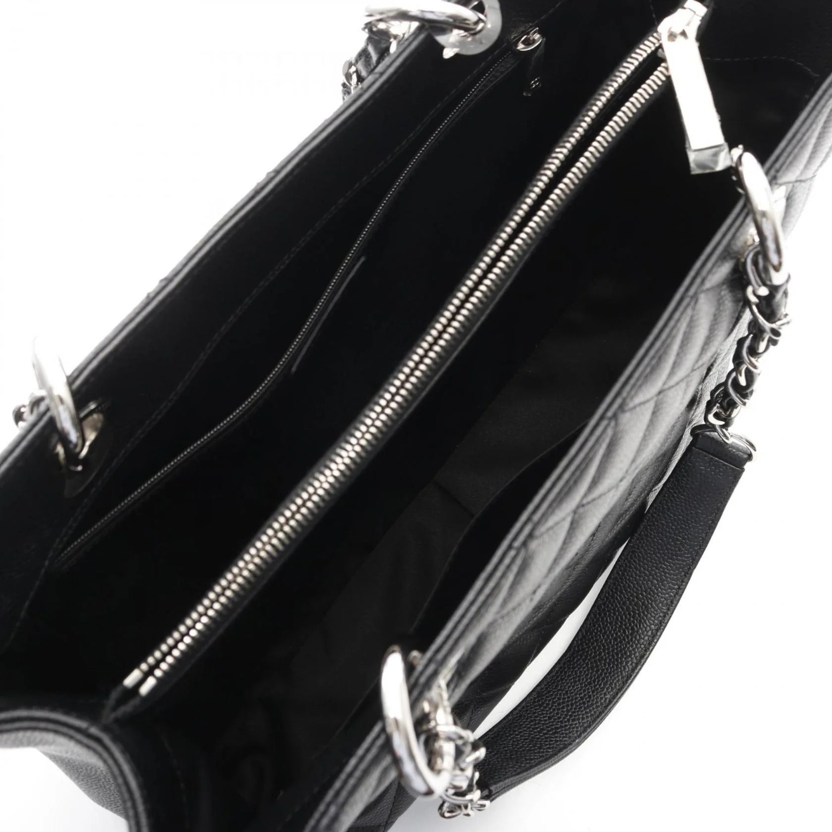Chanel Grand Shopping Tote (GST) – Pelle Caviar Nera e Hardware Argento - Etoilux