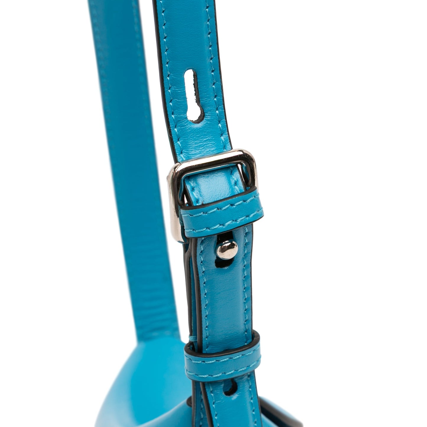 Alexander McQueen The Curve – Borsa a Secchiello in Pelle di Vitello Blu - Etoilux