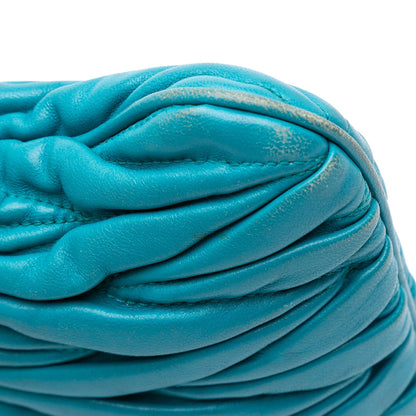 Miu Miu Matelassé Shoulder Bag – Pelle di Agnello Trapuntata – Blu - Etoilux