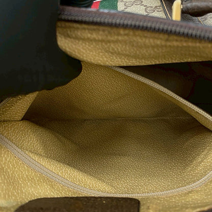 Gucci GG Supreme Web Boston – Tela GG Supreme con Fascia Web - Etoilux