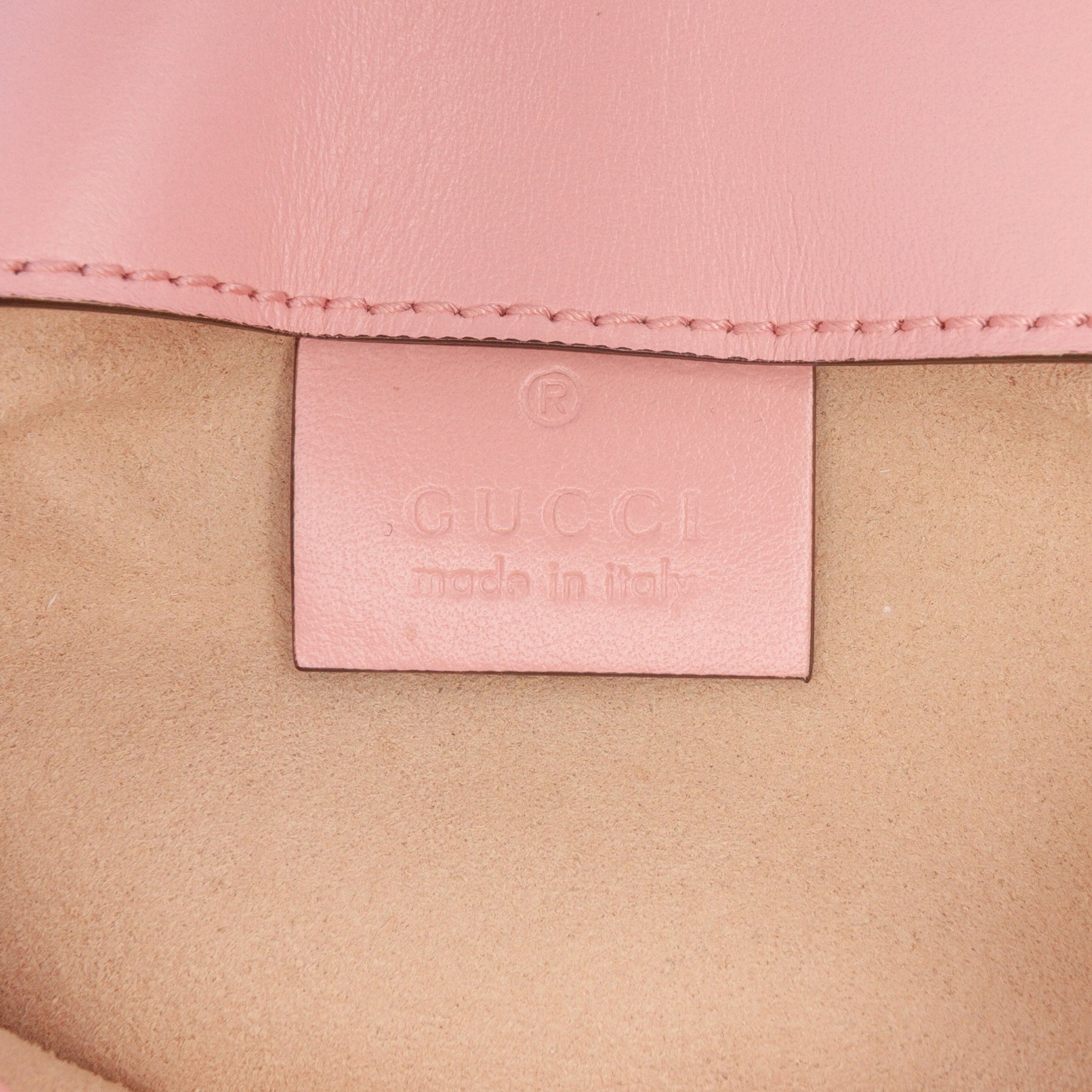 Gucci Mini GG Marmont Matelassé in Pelle Rosa – Tracolla - Etoilux