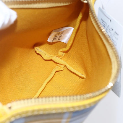 Burberry Nova Check Pochette in Tela Canvas Azzurra e Giallo Senape — Small - Etoilux
