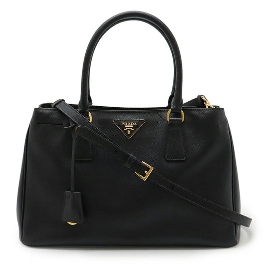 Prada Galleria BN1801 – Borsa a mano/tracolla in pelle Saffiano nera - Etoilux