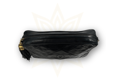 Chanel Camera Bag in pelle nera trapuntata – Vintage anni ‘80/’90 - Etoilux
