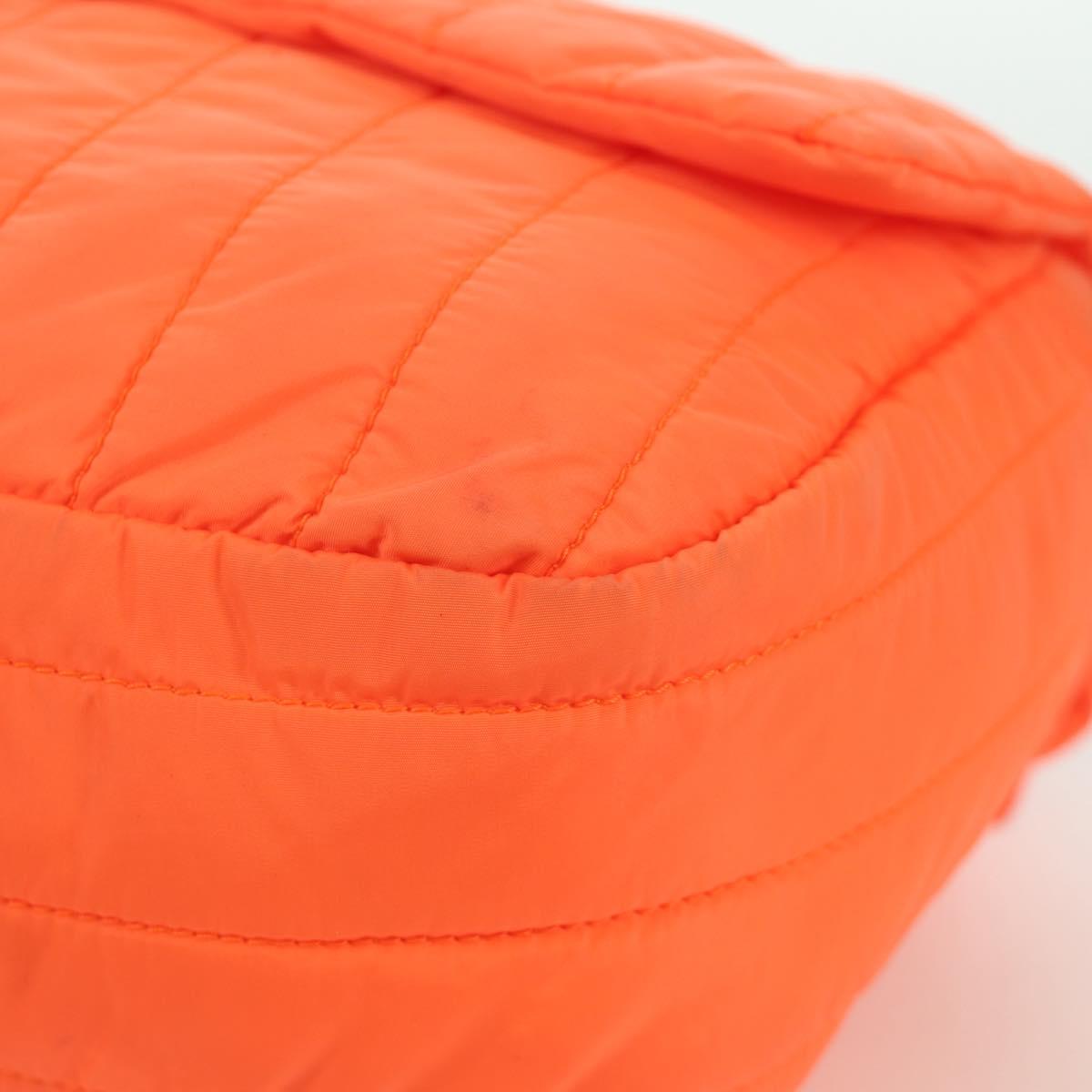 Chanel Coco Cocoon Flap Nylon Arancio Neon – Hardware Argento – 29 cm - Etoilux