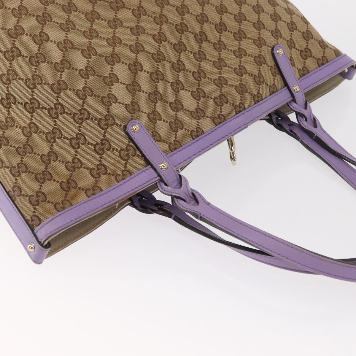 Gucci Craft Tote GG Canvas Beige/Lilla con Pochette – 33 cm - Etoilux