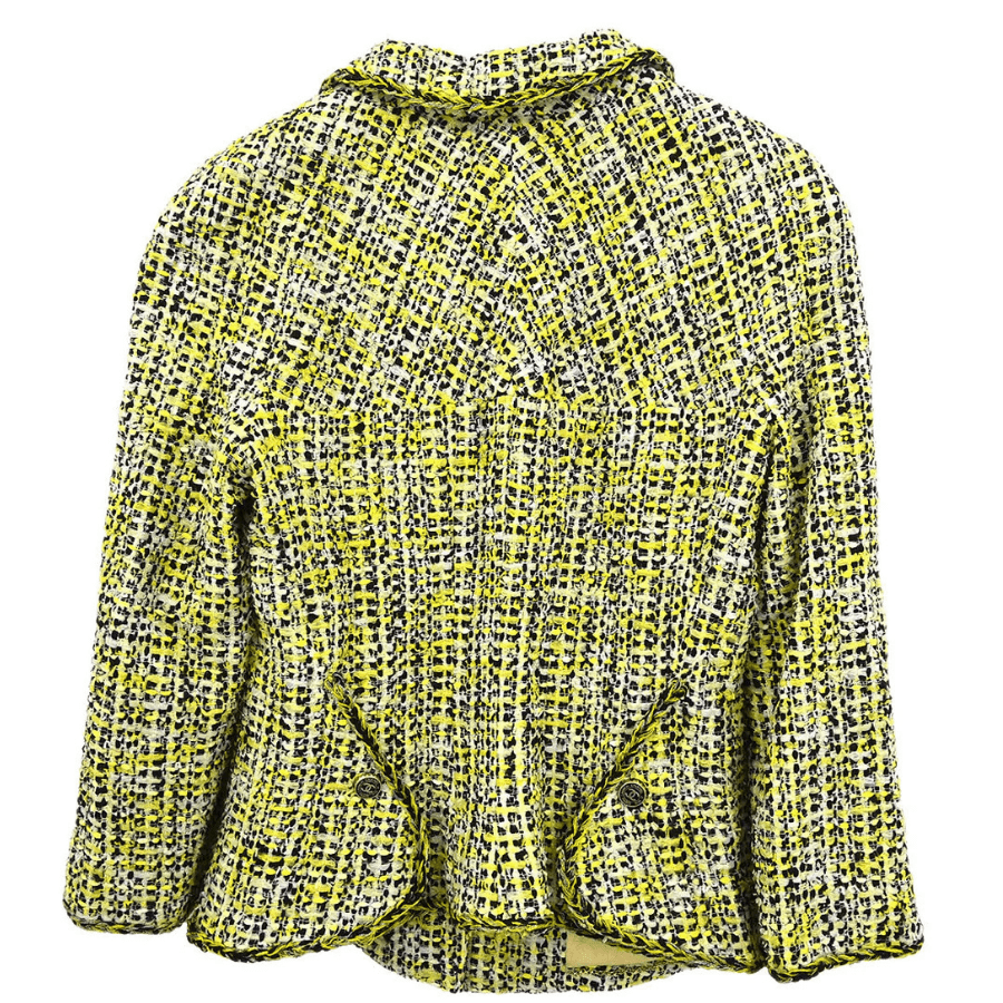 Chanel Giacca Monopetto Tweed Gialla – Collezione 2006 – Taglia 38 - Etoilux