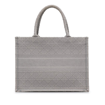 Christian Dior Book Tote Media Cannage Ricamata – Grigio - Etoilux