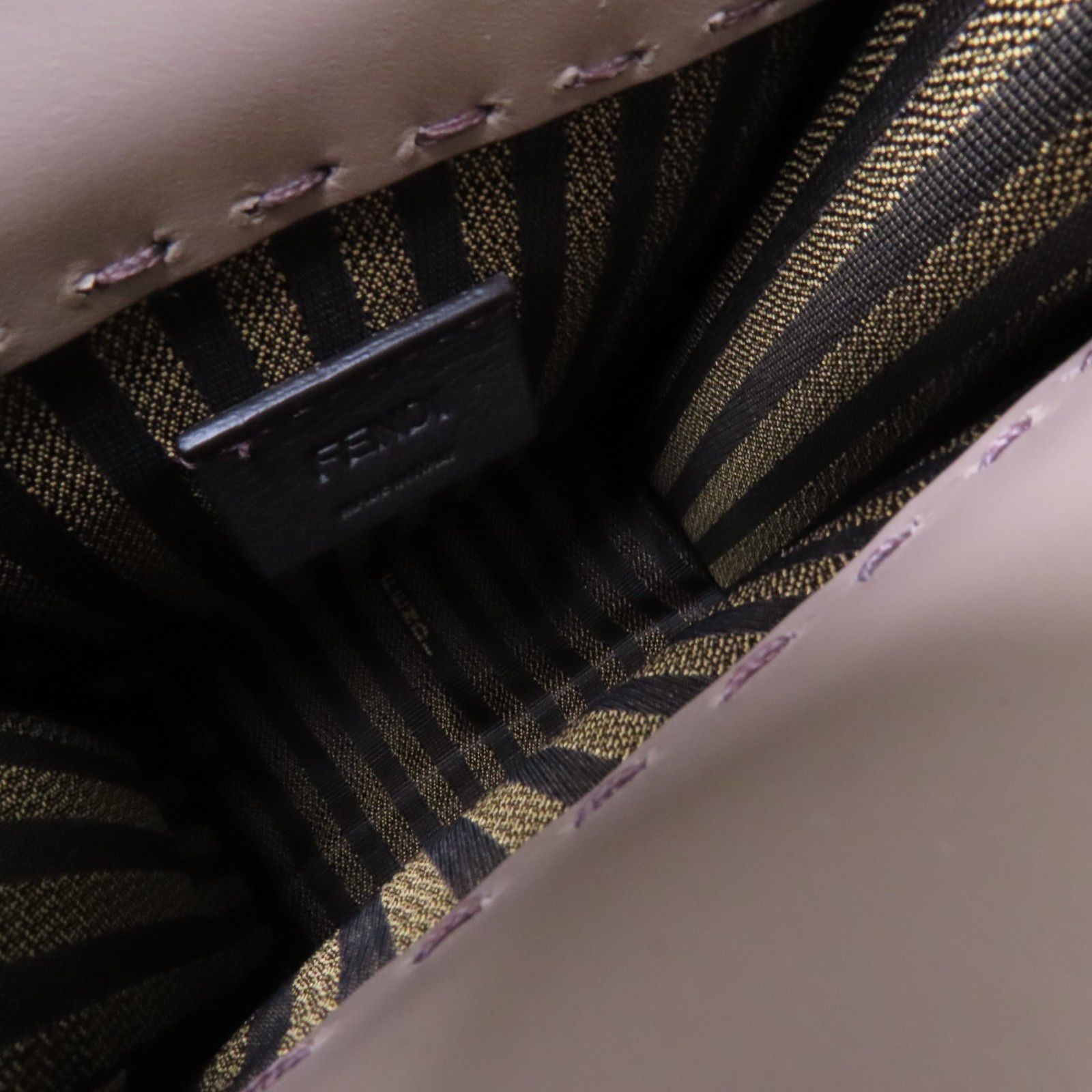 Fendi Sunshine Mini Shopper Vitello Liscio Greige – 13 cm - Etoilux