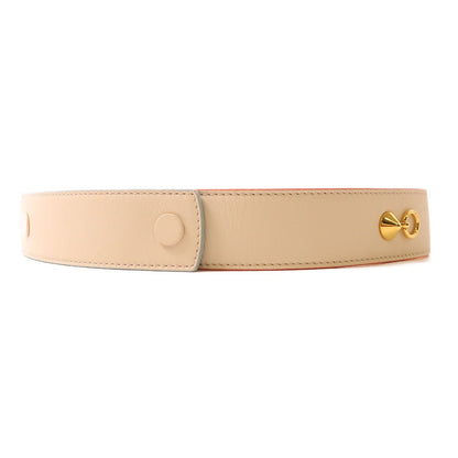 Fendi Strap You Tracolla Pelle Reversibile Crema/Giallo/Navy Hardware Oro - Etoilux