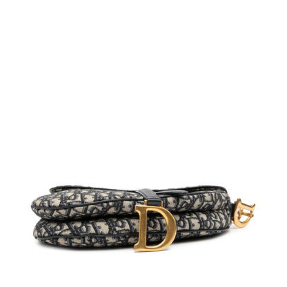 Dior – Saddle Bag in Tela Oblique Blu - Etoilux