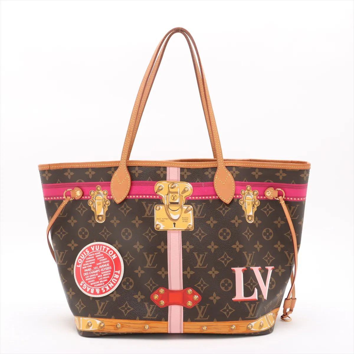 Louis Vuitton Neverfull MM Monogram Summer Trunk con pochette