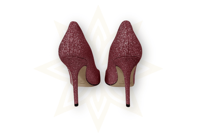 Décolleté Jimmy Choo Romy 85 in Glitter Rosa (Nuove con Cartellino) - Etoilux