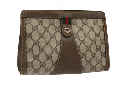 Gucci Pochette Vintage in tela GG Supreme con Web – Iconica & Unisex - Etoilux