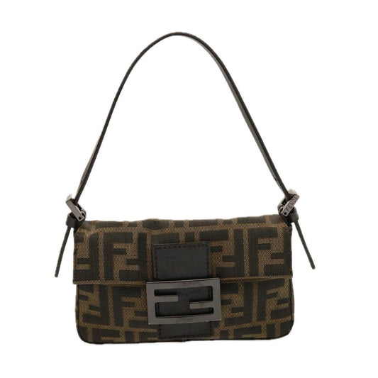Fendi Baguette Mini Zucca Canvas e Pelle Nera – Made in Italy - Etoilux