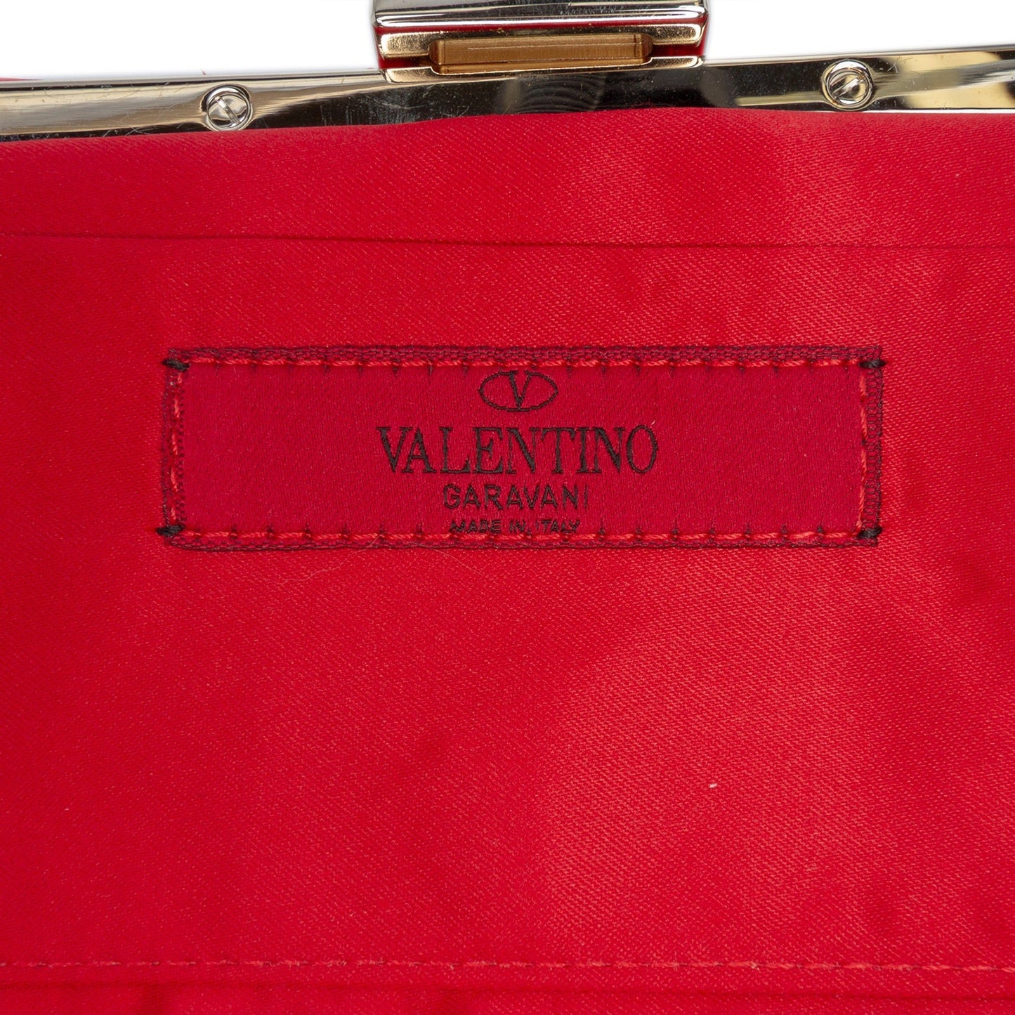 Valentino Garavani Pochette in Raso Rosso – Cornice Perle e Cristalli | Con Sacchetto - Etoilux