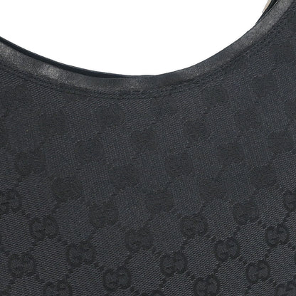 Gucci Vintage Hobo GG Canvas Nera con Manico Hardware Argentato – Misura Media - Etoilux