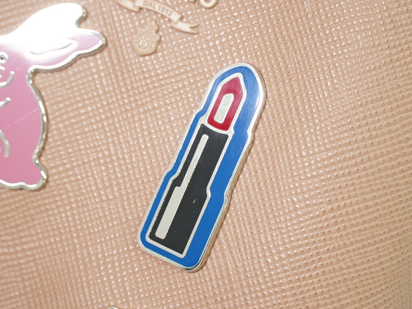 Prada Panier Bucket Bag in Saffiano Leather Beige – Limited Edition Pins - Etoilux