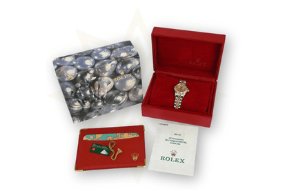 Rolex Lady - Datejust 69173NGR – Acciaio/Oro 18K, Quadrante Madreperla con Rubini (1996) - Etoilux