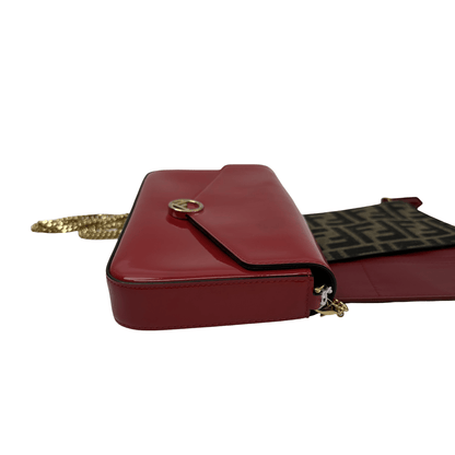 Fendi Wallet on Chain "F is Fendi" in Vernice Rossa con Pochette – 21,5 cm - Etoilux