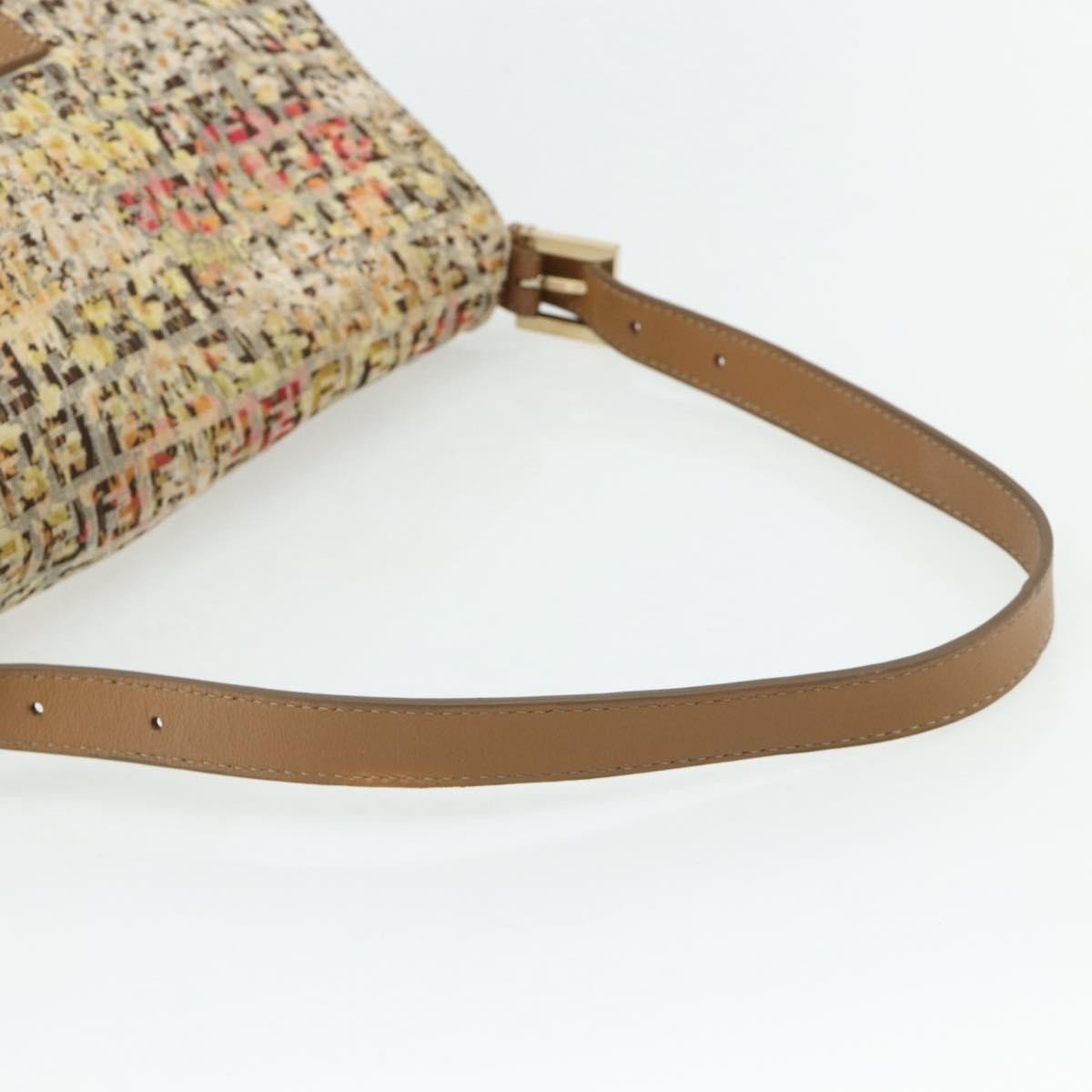 Fendi Mamma Baguette Zucca Floral Canvas Multicolor Hardware Oro – 27 cm - Etoilux