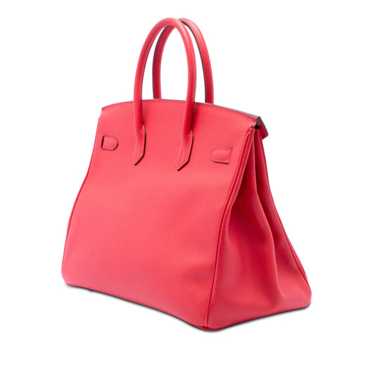 Hermès Birkin 35 Rouge Casaque Pelle Epsom Palladio (2010) – 35 cm - Etoilux