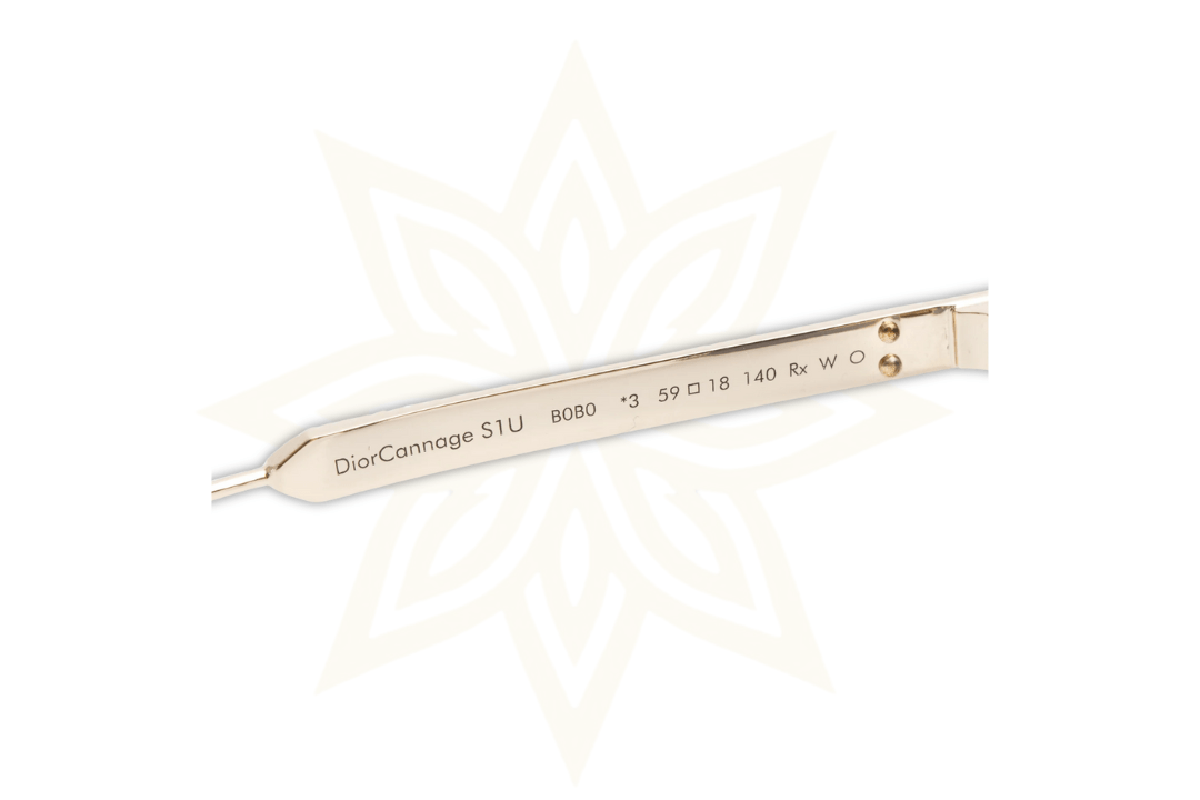 Christian Dior DiorCannage S1U Occhiali da Sole – Montatura in Metallo Dorato & Lenti Azzurro Fumé - Etoilux