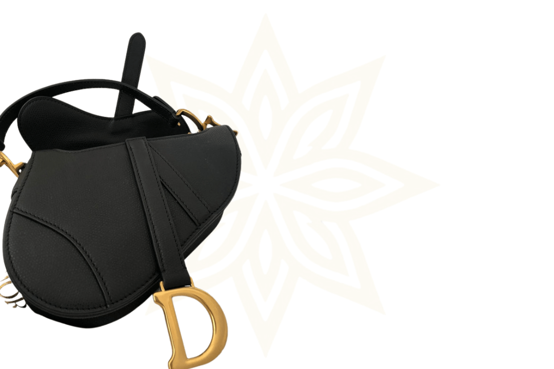 DIOR Saddle Bag in Pelle Nera – Full Set con Scontrino Originale - Etoilux
