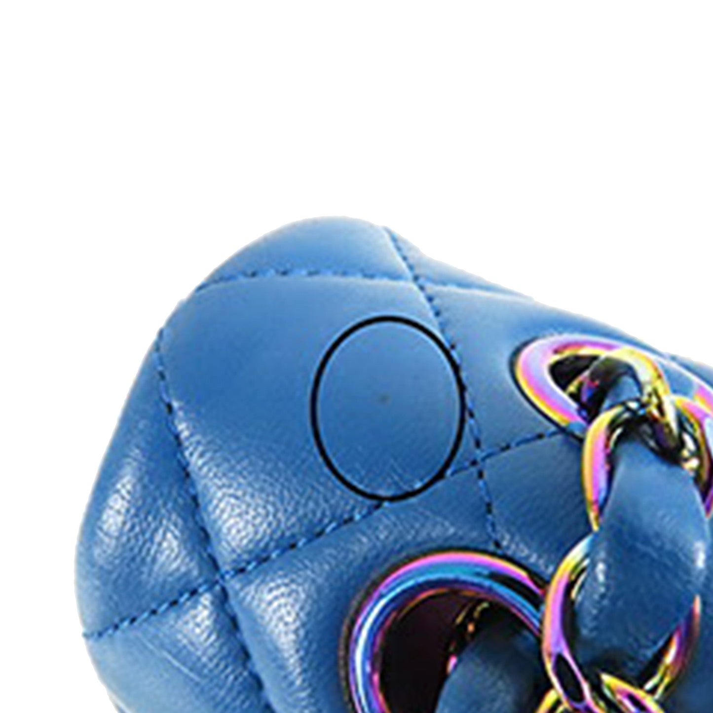 CHANEL Classic Double Flap Medium Lambskin Blue Rainbow Hardware - Etoilux