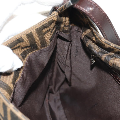 Fendi Mamma Baguette Zucca Canvas Marrone Nero – Shoulder Bag Vintage Iconica - Etoilux