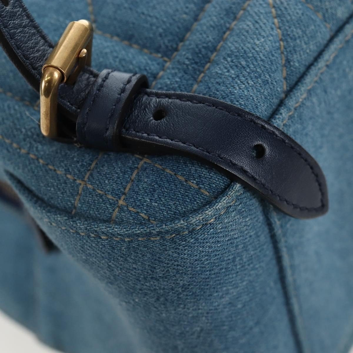 Gucci Zaino GG Marmont Pearly Small Denim Matelassé Blu – 24 cm - Etoilux