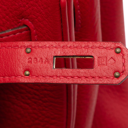Hermès Birkin 35 – Togo Rouge Vif (2012) - Etoilux