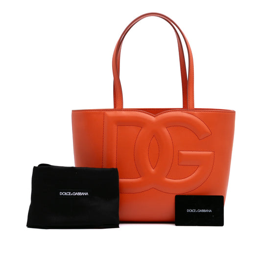 Dolce & Gabbana Piccola borsa shopper in pelle di vitello con logo DG - Etoilux