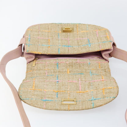 Chanel Chocolate Bar 2.55 in Tweed Multicolore – Beige/Rosa - Etoilux